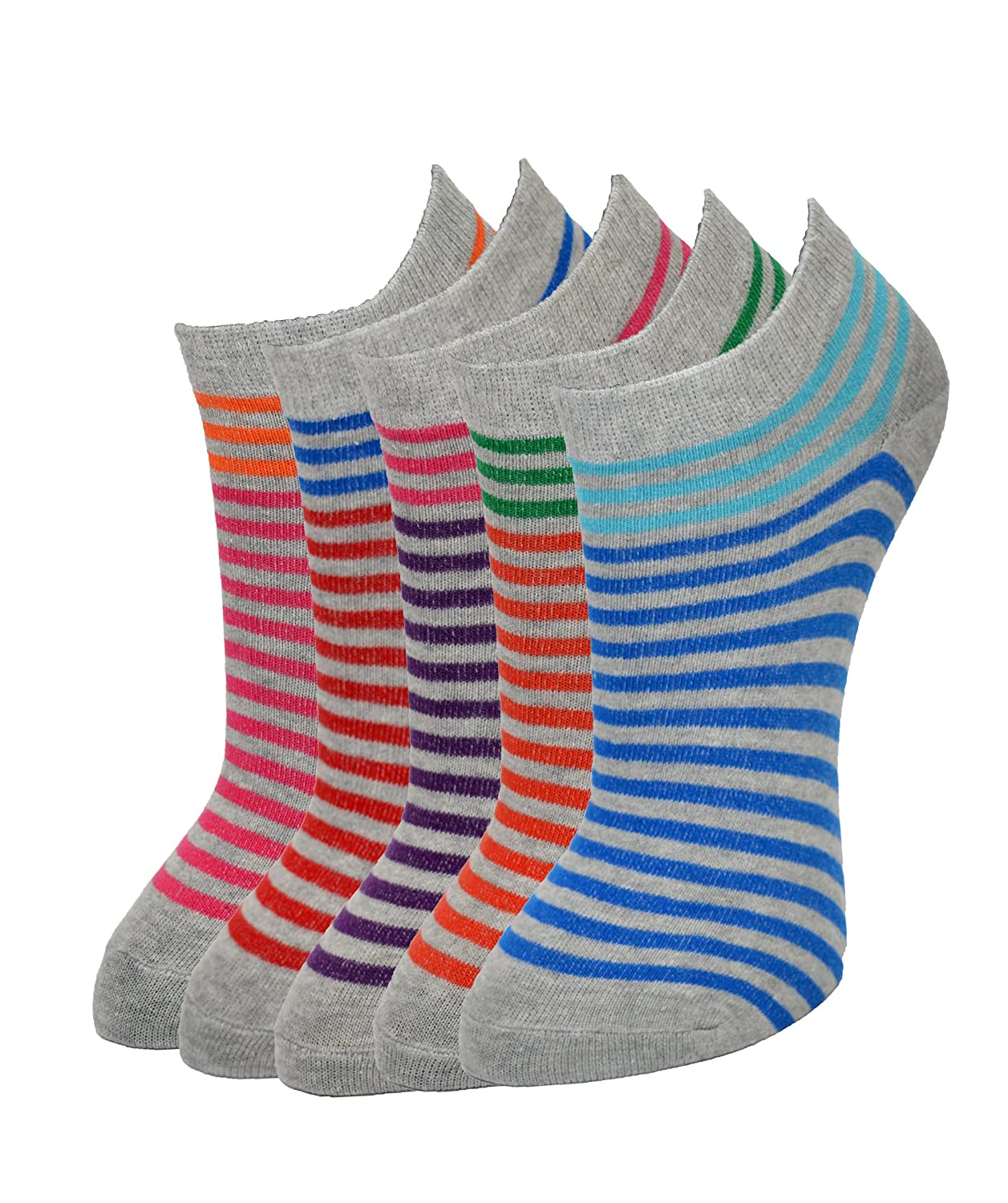Allover Striper Cotton Ankle Socks 2