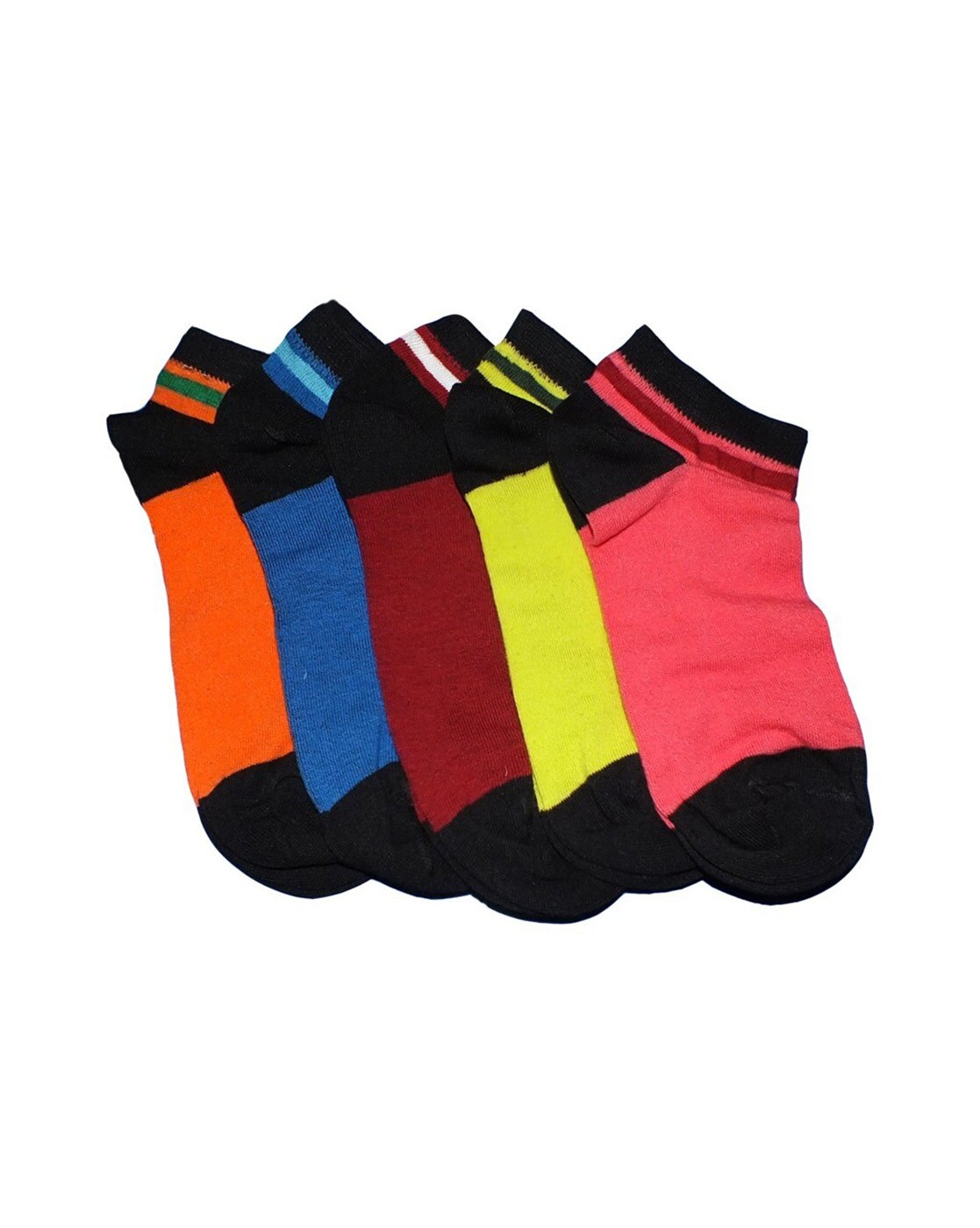 Florescent Coloured Cotton Low Ankle Socks