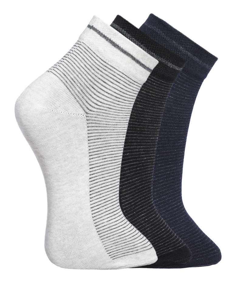 Striper Cotton Ankle Socks
