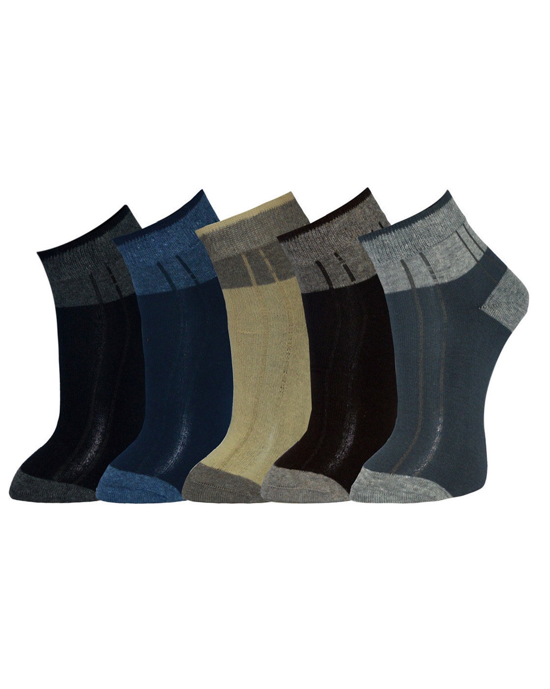 Two Tone Color Cotton Ankle Socks
