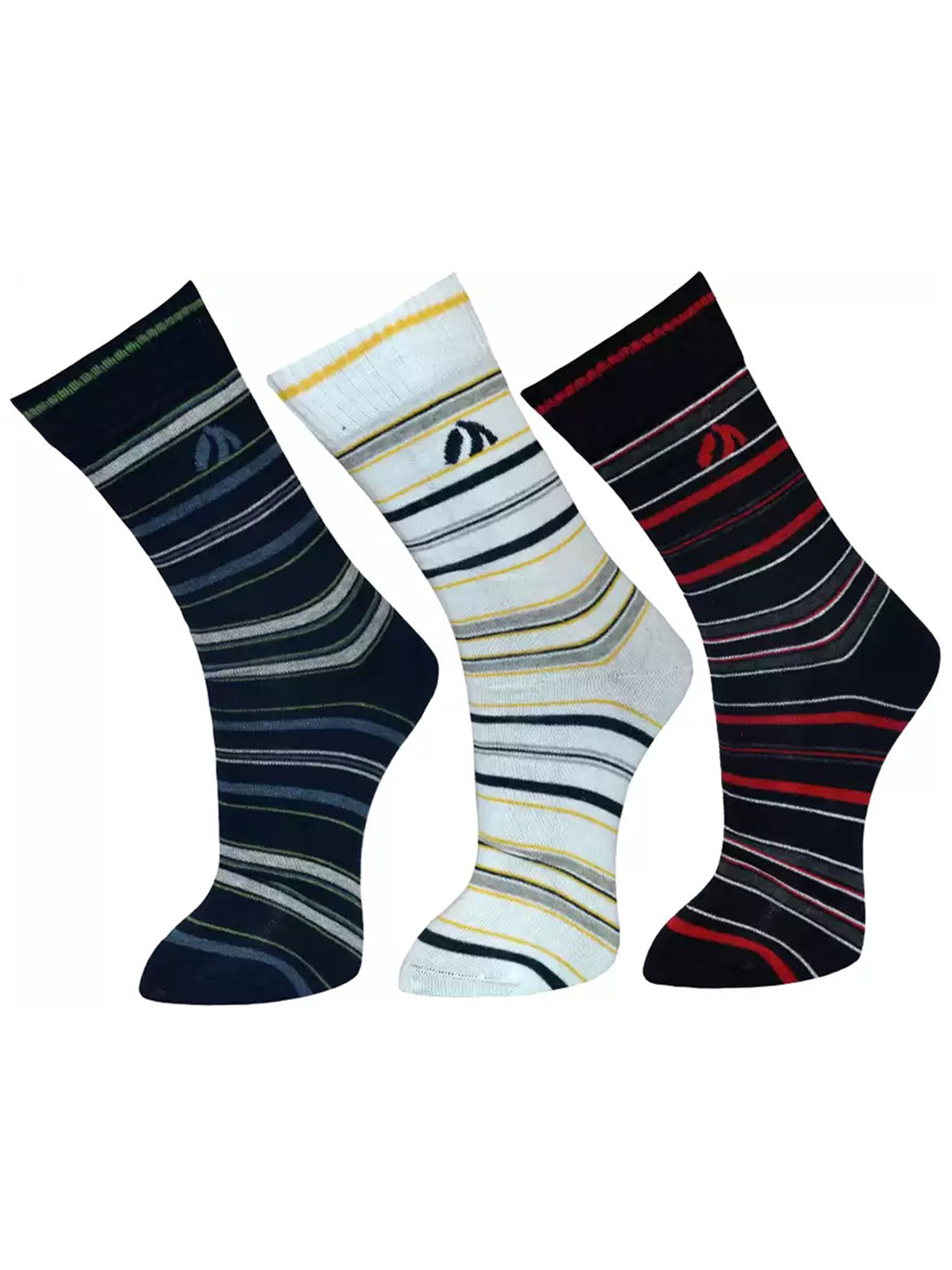 colorful striped cotton ankle socks