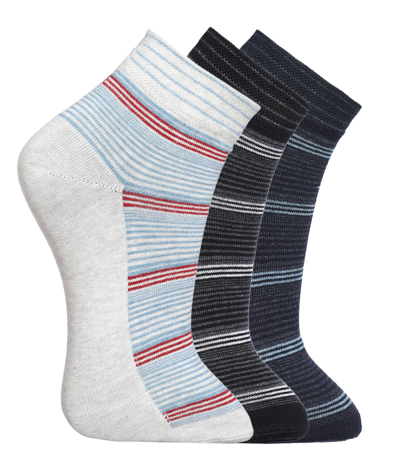 Colorful Striped Cotton Ankle Socks