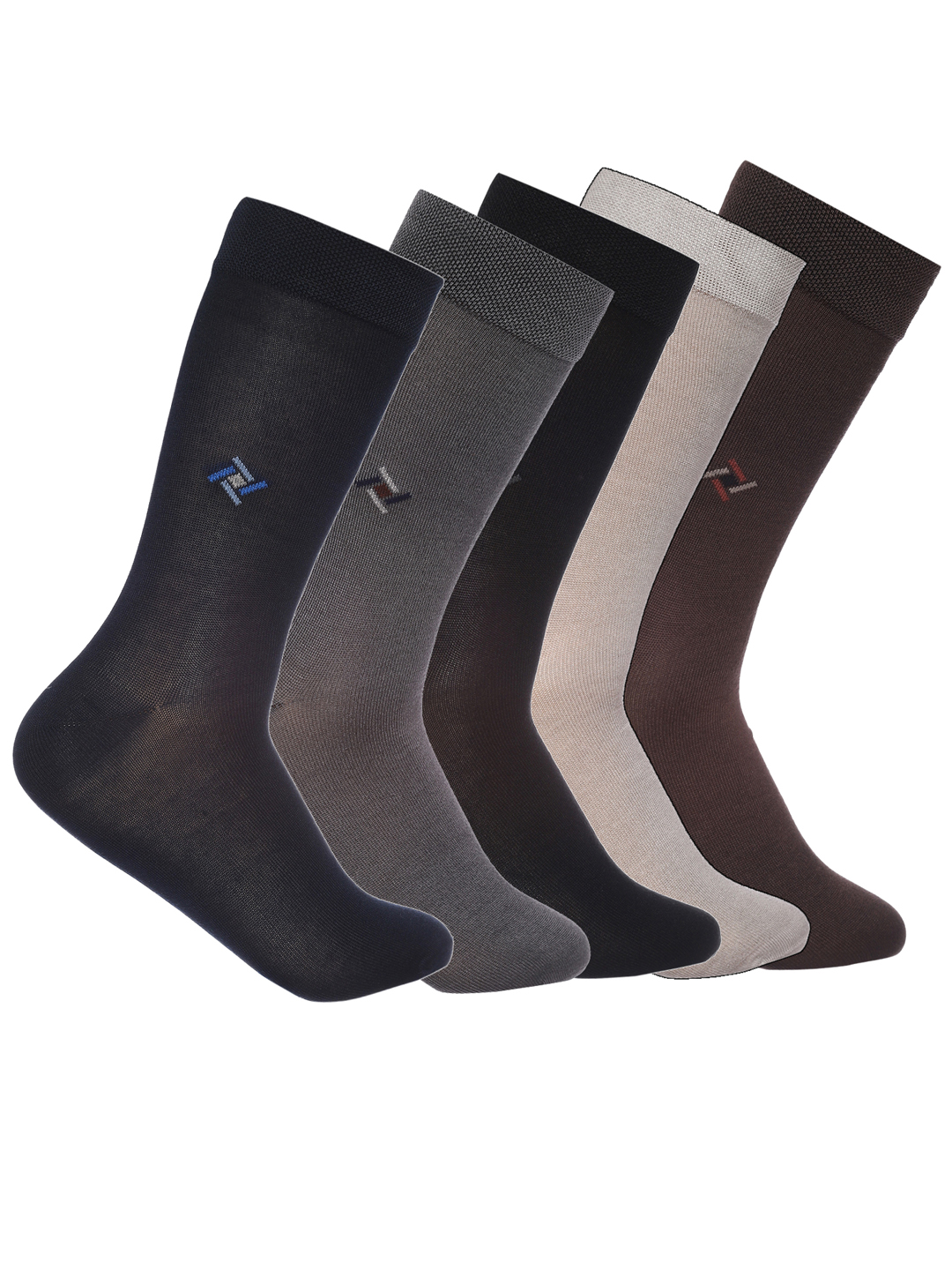 superfine center motif mercerzed cotton crew length socks