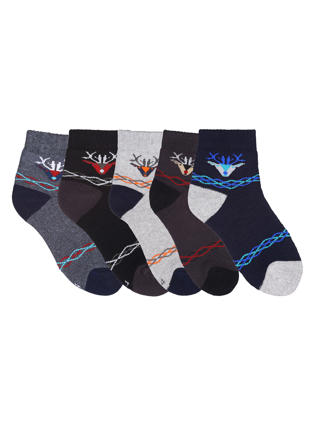 Kids Terry Cushioned Cotton Spandex Ankle Socks