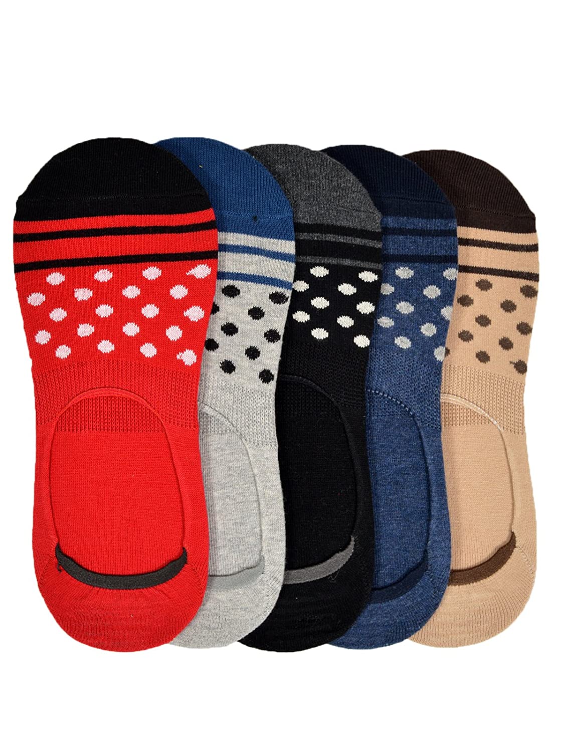Cotton No-Show Socks with Anti-Slip Grip